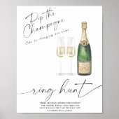 Champagne - Ringjagd Brautparty Poster (Vorne)
