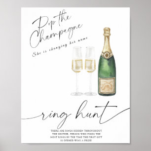 Champagne - Ringjagd Brautparty Poster