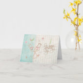 Champagne+Rosen Vintag+Blau an Ihrem Hochzeitstag Karte (Gelbe Blume)