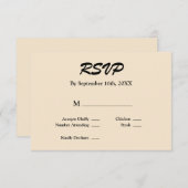 Champagne RSVP-Karte RSVP Karte (Vorne/Hinten)