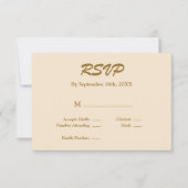 Champagne RSVP-Karte RSVP Karte (Vorderseite)