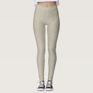 Champagne Sand Glitzer Leggings