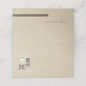 Champagne Sand Green Blank Wedding Platzkarte (Außenseite Aufgefaltet)