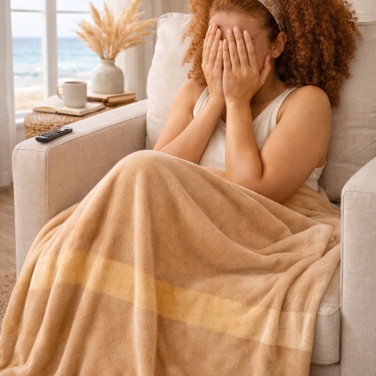 Champagne Sand Horizon Fleece Blanket