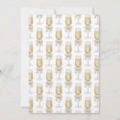 Champagne-Schale-Script-Braut-Lunch Einladung (Rückseite)