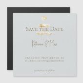Champagne Seafoam Wedding Save the Date Magnetic Magnetkarte (Vorne/Hinten)