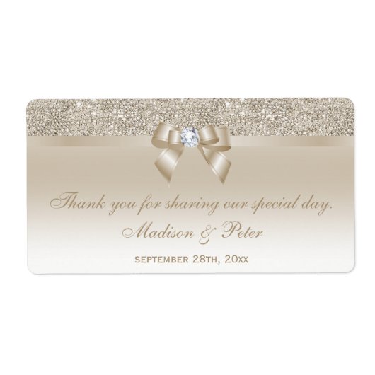 Champagne Sequins Bow Ribbon Diamond Gevor (Vorne)