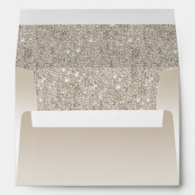Champagne Sequins Envelope