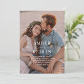 Champagne Shades - Foto Wedding V2 Einladung (Stehend Vorderseite)