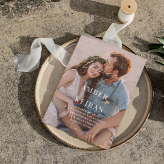 Champagne Shades - Foto Wedding V2 Einladung