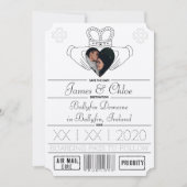 Champagne Shimmer Save the Date (Vorderseite)