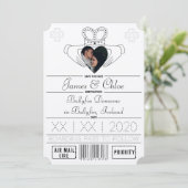 Champagne Shimmer Save the Date (Stehend Vorderseite)