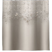 Champagne Shimmer Sparkle Flutter Butterfly Duschvorhang (Vorderseite)