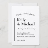 Champagne Shimmer Typografy Wedding Einladung (Vorderseite)