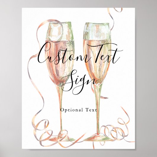 Champagne Sign Poster (Vorne)
