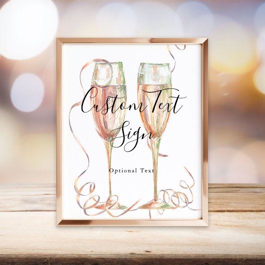 Champagne Sign Poster
