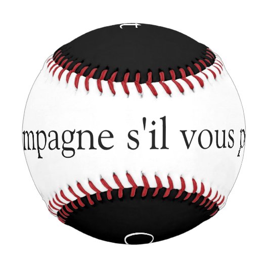 Champagne s'il vous plaît Baseball (Rückseite)