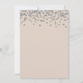 Champagne Silver Glitzer Überraschung Sweet 16 Einladung (Rückseite)