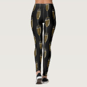 Champagne Silvester Feier Black Leggings (Rückseite)