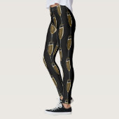 Champagne Silvester Feier Black Leggings (Links)
