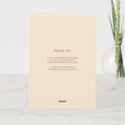 Champagne Simple Wedding Folding Programm (Rückseite)