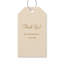 Champagne Simple Wedding Gift Tags