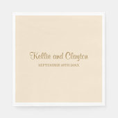 Champagne Simple Wedding Napkins Serviette (Vorderseite)