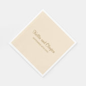 Champagne Simple Wedding Napkins Serviette (Ecke)