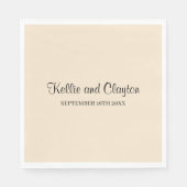 Champagne Simple Wedding Napkins Serviette (Vorderseite)