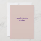 Champagne Simple Wedding Rings Save the Date (Rückseite)