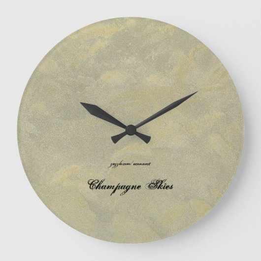 Champagne Skies Große Wanduhr (Vorderseite)