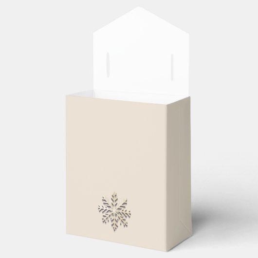 Champagne Snowflake Favor Box Geschenkschachtel (Geöffnet)