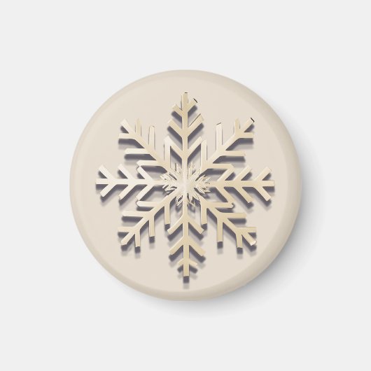 Champagne Snowflake Holiday Magnet (Vorne)