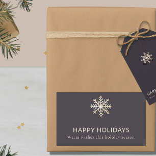 Champagne Snowflake Holiday Sticker