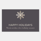 Champagne Snowflake Holiday Sticker (Vorderseite)