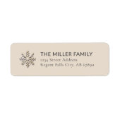 Champagne Snowflake Light Address Label (Vorne)