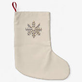 Champagne Snowflake Weihnachten Strumpf Kleiner Weihnachtsstrumpf (Vorderseite)
