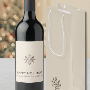 Champagne Snowflake Weinbeutel Geschenktüte Für Weinflaschen