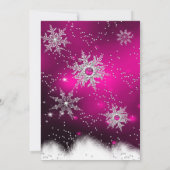 Champagne Snowflakes Weihnachtsfeier Rosa Einladung