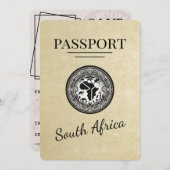 Champagne South Africa Passport Save The Date (Vorne/Hinten)