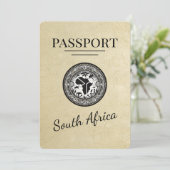 Champagne South Africa Passport Save The Date (Stehend Vorderseite)