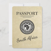Champagne South Africa Passport Save The Date (Vorderseite)