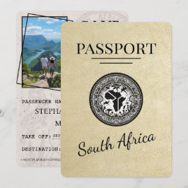 Champagne South Africa Passport Save The Date