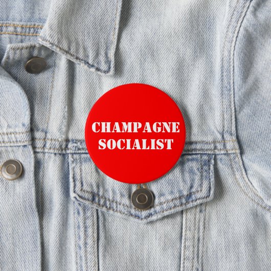Champagne-Sozialisten-Abzeichen Button (Beispiel)