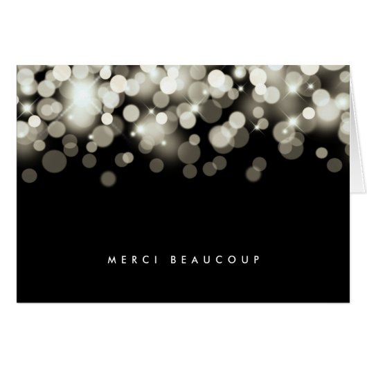 Champagne Spark Dankeschön Karten (Vorderseite (Horizontal))