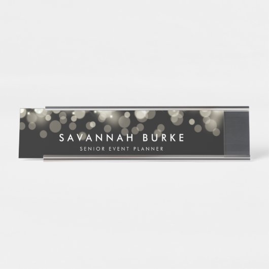 Champagne Spark Schreibtischnamensplakette (Vorderseite )