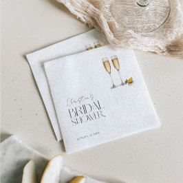 Champagne Sparkle Party Brautparty Serviette