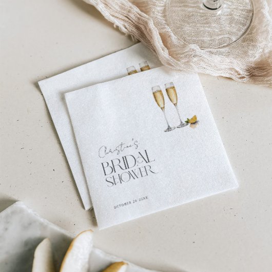 Champagne Sparkle Party Brautparty Serviette