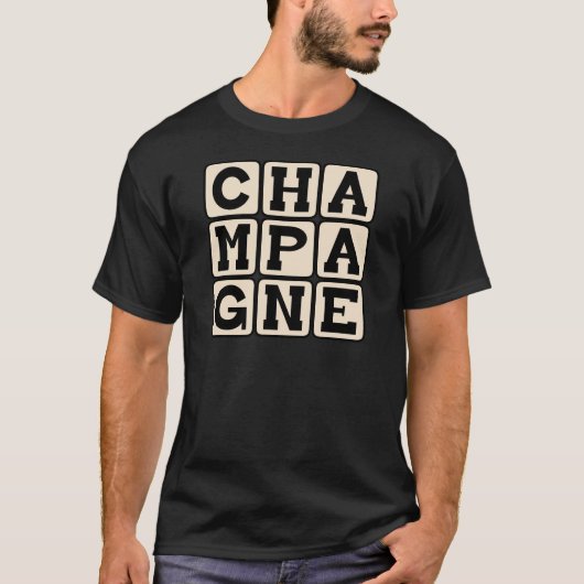 Champagne, sprudelndes Getränk T-Shirt (Vorderseite)