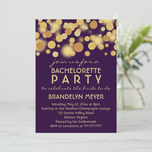 Champagne sprudelt einladung (Stehend Vorderseite)